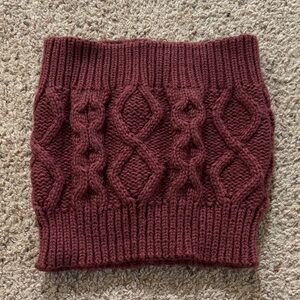 Shein Burgundy Cable Knit Tube Top